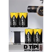 ModaCar D Tip Büyük Şişman 4 lü Pil Seti Varta - 1