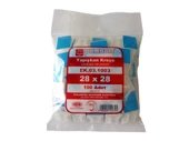 PEMSAN Yapışkan Kare Kroşe 28x28 BEYAZ (100lü Paket) - 1