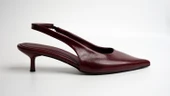 Assortie Bordo İnce Topuklu Slingback Kadın Ayakkabı - 1