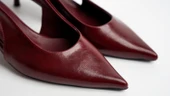 Assortie Bordo İnce Topuklu Slingback Kadın Ayakkabı - 3