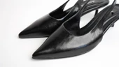 Assortie Siyah İnce Topuklu Slingback Ayakkabı - 3