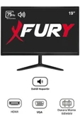 FURY 19" Geniş Ekran 75 Hz 5ms DAHİLİ HOPARLÖR (VGA,HDMI,SES) Sesli Led Monitör thumbnail 2