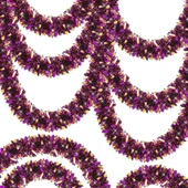 CEYLAN ADAM   Mor Turuncu Renk 4 cm Genişlik Garland Çift Renk Sim Süs 180 cm thumbnail 2