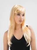 CEYLAN ADAM   Platin Altın Dore Renk Uzun Düz Parti Peruğu thumbnail 4