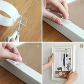 1 METRE ULTRA GÜÇLÜ ÇİFT TARAFLI NANO BANT HALI TABLO RESİM YAPIŞTIRMA BANDI 2 CM EN - 3