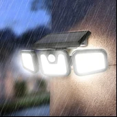 74 LED GÜNEŞ ENERJİLİ HAREKET SENSÖRLÜ 3 TARAFLI SOLAR BAHÇE AYDINLATMA LAMBASI SOKAK LAMBASI thumbnail 4