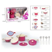 CEYLAN ADAM   3815-6A Emaye Tencere 11 Parça Pembe -Vardem Oyuncak thumbnail 1