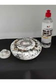 DEKORATİF MASA ÜSTÜ YUVARLAK ATEŞ ÇUKURU TAŞ ŞÖMİNE-500 ML YAKIT HEDİYELİ thumbnail 9