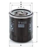 W 6025 - Yağ filtresi -  MANN FILTER thumbnail 2