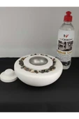 DEKORATİF MASA ÜSTÜ YUVARLAK ATEŞ ÇUKURU TAŞ ŞÖMİNE-500 ML YAKIT HEDİYELİ thumbnail 6
