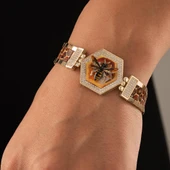 Özel Tasarım Arı Figürlü Altın Bileklik thumbnail 6