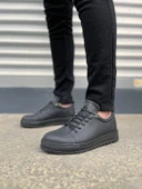 JET-152 Cool Bağcıklı Cilt Erkek Günlük Spor Klasik Ayakkabı CST - Siyah thumbnail 2