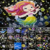 21 FARKLI DESEN PROJEKTÖRLÜ YANSITMALI DÖNEN ÇOCUK BEBEK ODASI GECE LAMBASI thumbnail 3