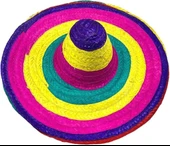 CEYLAN ADAM   Sombrero Meksika Şapkası Renkli Örme Hasır Yetişkin Boy thumbnail 5