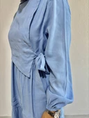 Asuman Kolları Lastikli Tesettür Elbise nq5238 - 3