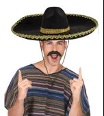 CEYLAN ADAM   Sombrero Meksika Şapkası Mariachi Altın Şeritli Yetişkin Boy thumbnail 4