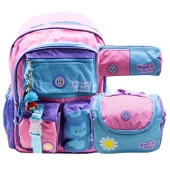 Muggle 3 Bölmeli Funny Okul Sırt Çanta Seti (Çanta+Beslenme Çantası+Kalemlik) - 1