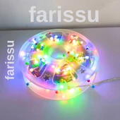 50 Metre RGB Renkli Peri LED Işık – Fişli Dış Mekan Dekoratif Aydınlatma - 4