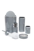 Primanova Lenox 5'li Banyo Aksesuar Set - Gri - 3