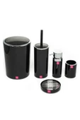 Primanova Lenox 5'li Banyo Aksesuar Set - Siyah - 2