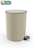 Lenox 5 Lt Pedallı Banyo Mutfak Ofis Çöp Kovası - Bej - 3