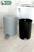 Primanova Lenox 5 Lt Pedallı Banyo Mutfak Çöp Kovası Gri thumbnail 7