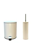 Primanova Cigo Çöp Kovası Bej + Cigo Tuvalet Fırçası Bej thumbnail 1