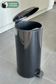 Cigo Pedallı Banyo Mutfak Ofis Çöp Kovası 20 Lt Siyah-ıç Kisim Siyah - 5