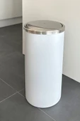 Lenox 35 Lt Döner Kapaklı Mutfak Banyo Ofis Çöp Kovası-Beyaz - 1