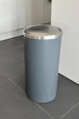 Lenox 35 Lt Döner Kapaklı Mutfak Banyo Ofis Çöp Kovası-Gri thumbnail 4