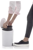 Primanova Lenox Pedallı Çöp Kovası Beyaz 5 Lt - M-e66-01 - 3