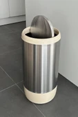 Lima 30 Lt Banyo Mutfak Ofis Çöp Kovası Bej - 5