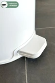 Cigo Pedallı Mutfak Banyo Çöp Kovası 20 Lt Beyaz-iç Kısım Siyah thumbnail 7