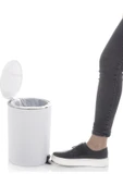 Primanova Lenox Pedallı Çöp Kovası Beyaz 5 Lt - M-e66-01 - 2