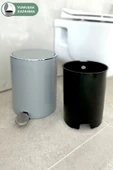 Lenox 5 Lt Pedallı Banyo Mutfak Çöp Kovası Gri thumbnail 2