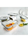 Fika Glace Vakumlu Cam Saklama Kabı Gri 5 Parça Set - 3