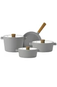 Fika Gri Tencere Ve Tava Seti 7 Parça - 2