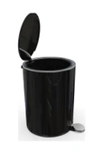 Lenox Pedallı 5 lt Siyah Çöp Kovası M-e66-06 thumbnail 2