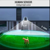 GÜNEŞ ENERJİLİ HAREKET SENSÖRLÜ 120 DERECE KATLANABİLİR 3 MODLU BAHÇE EV GARAJ SOKAK AYDINLATMA LAMBASI LED IŞIK thumbnail 5