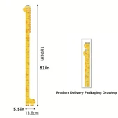 Sevimli Sarı Zürafa Boy Ölçüsü Sticker thumbnail 4