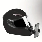 Motorsiklet Kask Önü Takılan Telefon Tutucu Aksiyon Kamerası Takılabilen Aparat thumbnail 5