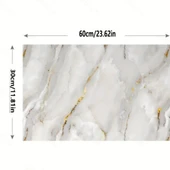 Vinil Beyaz Mermer Desenli Alüminyum Plastik Duvar Sticker thumbnail 2