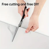 Vinil Beyaz Mermer Desenli Alüminyum Plastik Duvar Sticker thumbnail 3