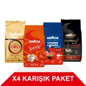 Qualità Oro + Suerte + Crema E Aramo + Espresso Barista Gran Crema Çekirdek Kahve (1000gr) 4'Lü Paket - 1