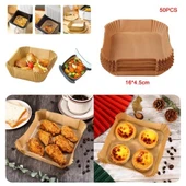 Büyük Boy Air Fryer Fritöz Pişirme Kağıdı 50 Adet thumbnail 1
