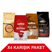 Qualità Oro + Qualità Rossa + Crema E Aramo + Espresso Barista Gran Crema Çekirdek Kahve (1000gr) 4'Lü Paket - 1