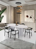 Lucca Ahşap Masa Sandalye Takımı 90x200 thumbnail 1