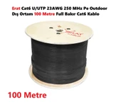 Erat DMP1ER2552IHBUU185 Cat6 U/UTP 23AWG 250 MHz Pe Outdoor Dış Ortam Full Bakır Cat6 Kablo 100 Metre - 1