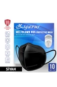 Zigavus N95 Maske Siyah Renk 10 Adet - Ce & Iso Sertifikalı Çift Kat Meltblown Filtreli thumbnail 1