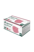 Zigavus Toz Pembe 50 Adet Tek Kullanımlık Lastikli Telli 3 Katlı Cerrahi Koruyucu Yüz Maskesi - 1